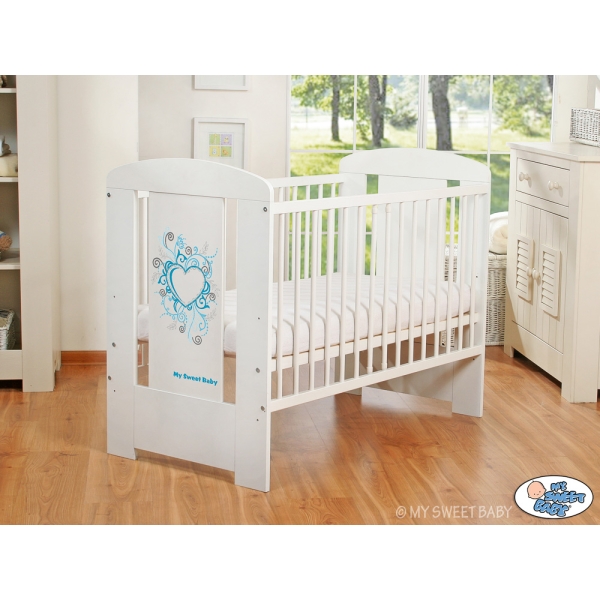 Baby tremmeseng 120x60cm Chic  Hvid