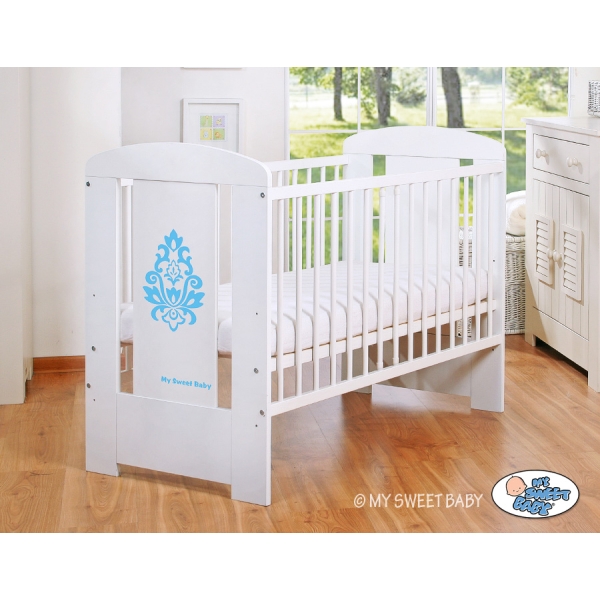 Baby tremmeseng 120x60cm Glamour  Hvid Blå Glamour