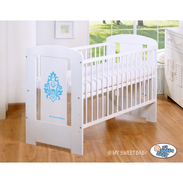 Baby tremmeseng 120x60cm Glamour  Hvid Blå Glamour