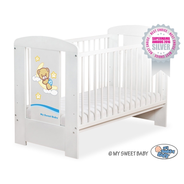 Baby tremmeseng 120x60cm Godnat  Hvid