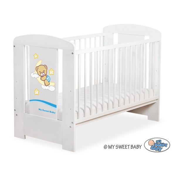 Baby tremmeseng 120x60cm Godnat  Hvid