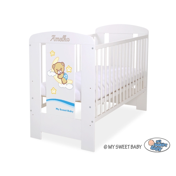 Baby tremmeseng 120x60cm Godnat  Hvid