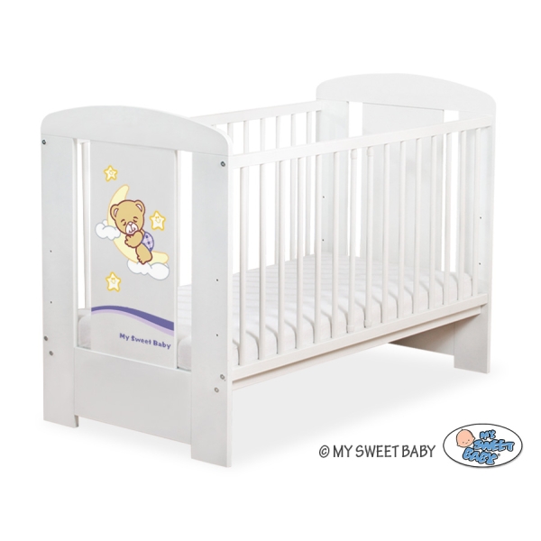 Baby tremmeseng 120x60cm Godnat  Hvid