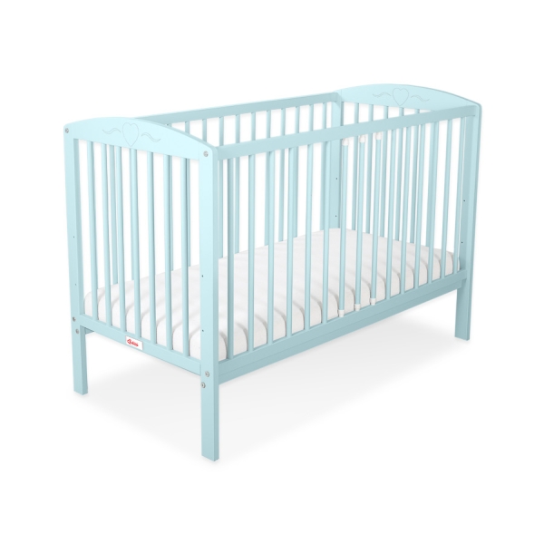 Baby tremmeseng 120x60cm Hjerter  Mint