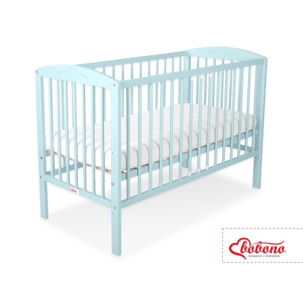 Baby tremmeseng 120x60cm Hjerter  Mint