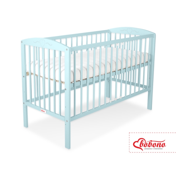 Baby tremmeseng 120x60cm Hjerter  Mint