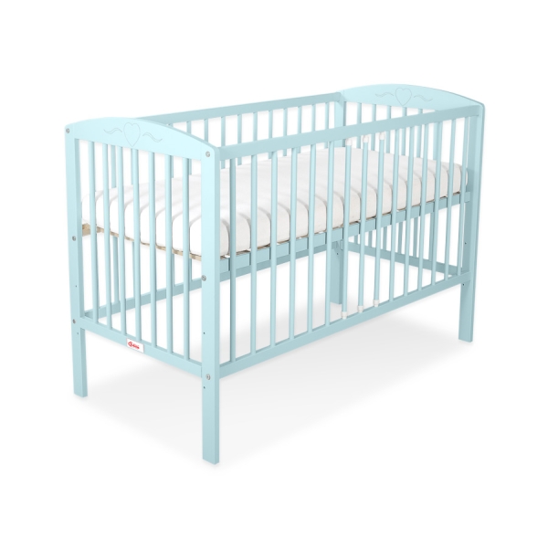 Baby tremmeseng 120x60cm Hjerter  Mint