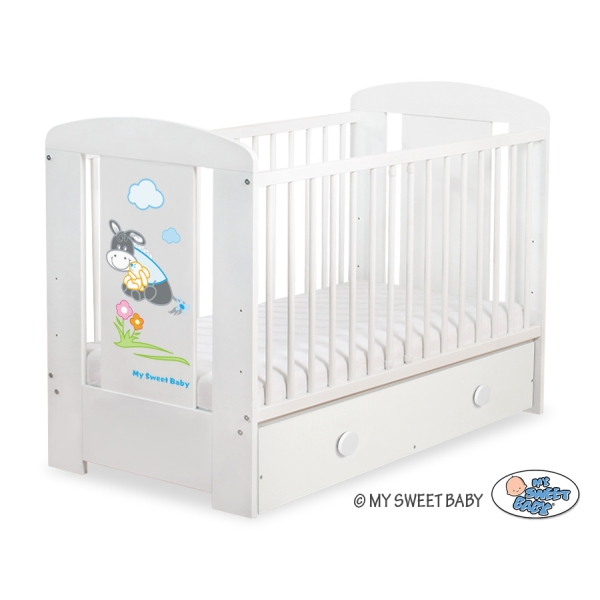 Baby tremmeseng med Skuffe 120x60cm Æsel Luca  MAXI