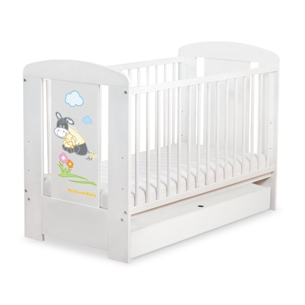 Baby tremmeseng med Skuffe 120x60cm Æsel Luca  STANDARD