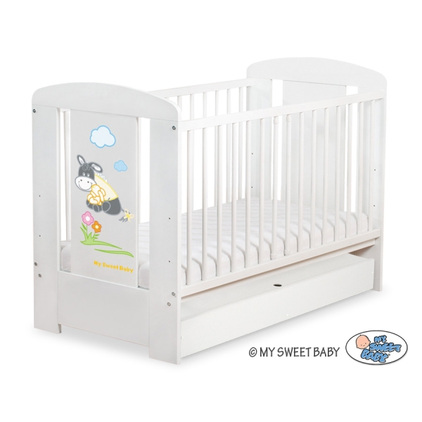 Baby tremmeseng med Skuffe 120x60cm Æsel Luca  STANDARD