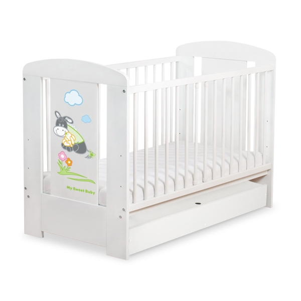 Baby tremmeseng med Skuffe 120x60cm Æsel Luca  STANDARD