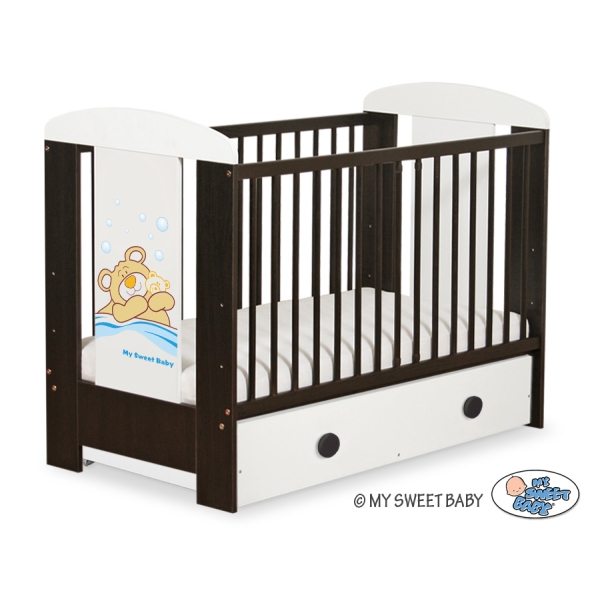 Baby tremmeseng med Skuffe 120x60cm Bamse Barnaba  MAXI