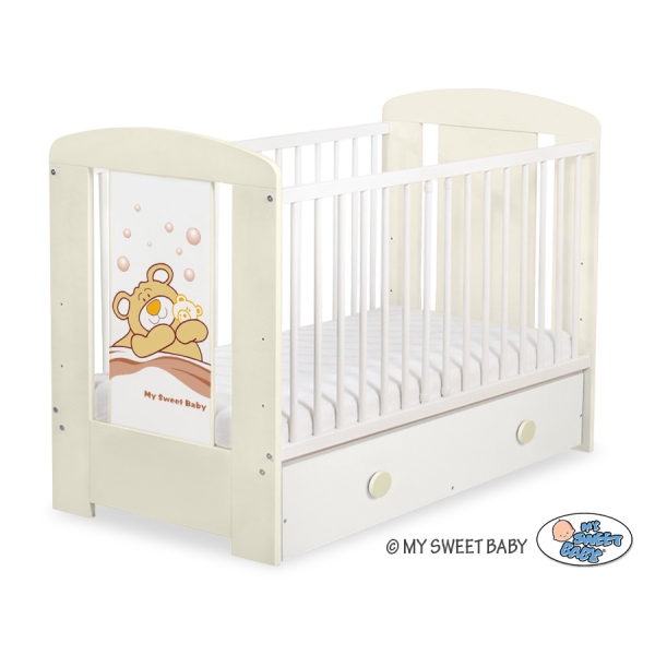 Baby tremmeseng med Skuffe 120x60cm Bamse Barnaba  MAXI