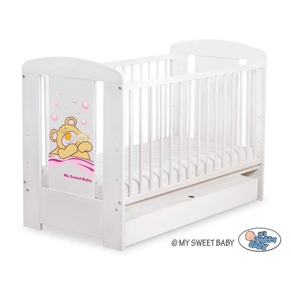 Baby tremmeseng med Skuffe 120x60cm Bamse Barnaba  STANDARD