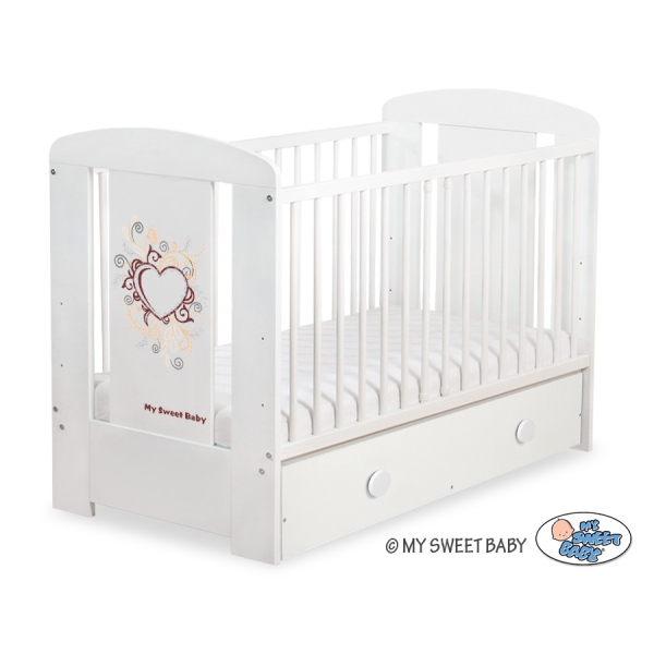 Baby tremmeseng med skuffe 120x60cm Chic  MAXI