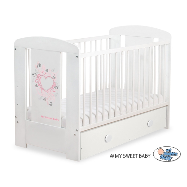 Baby tremmeseng med skuffe 120x60cm Chic  MAXI