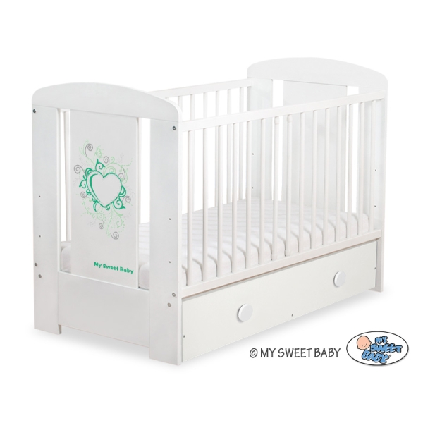 Baby tremmeseng med skuffe 120x60cm Chic  MAXI
