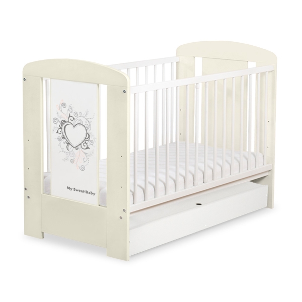 Baby tremmeseng med skuffe 120x60cm Chic  STANDARD