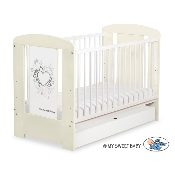 Baby tremmeseng med skuffe 120x60cm Chic  STANDARD
