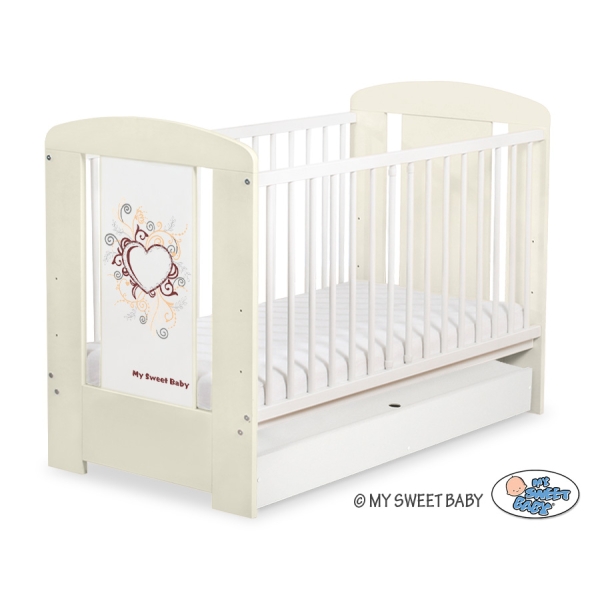 Baby tremmeseng med skuffe 120x60cm Chic  STANDARD