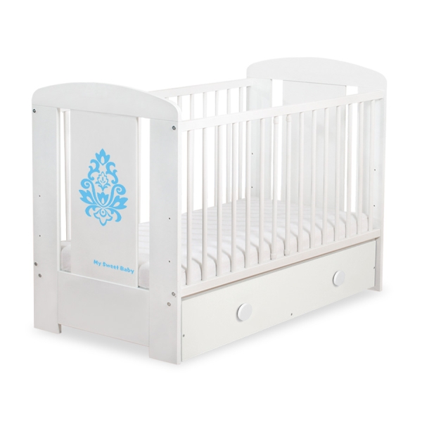 Baby tremmeseng med skuffe 120x60cm Glamour  MAXI Glamour
