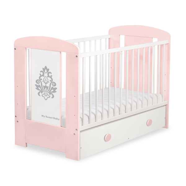 Baby tremmeseng med skuffe 120x60cm Glamour  MAXI Glamour