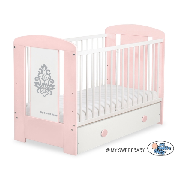 Baby tremmeseng med skuffe 120x60cm Glamour  MAXI Glamour