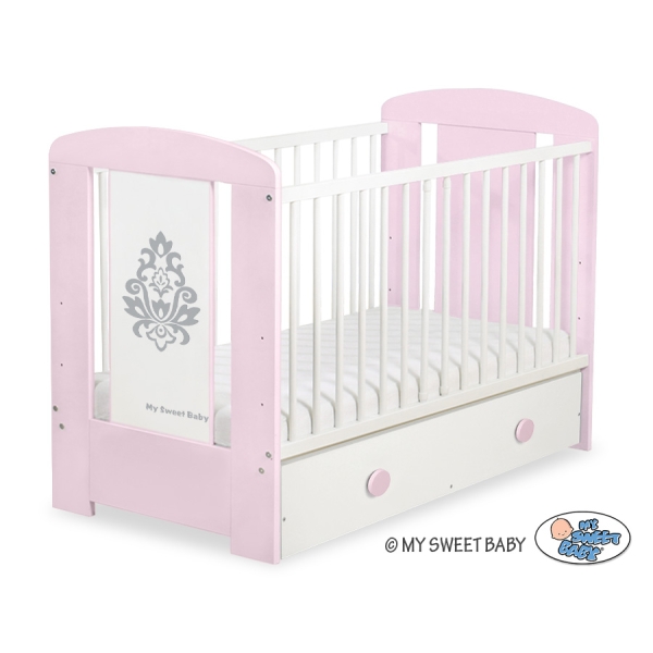 Baby tremmeseng med skuffe 120x60cm Glamour  MAXI Glamour