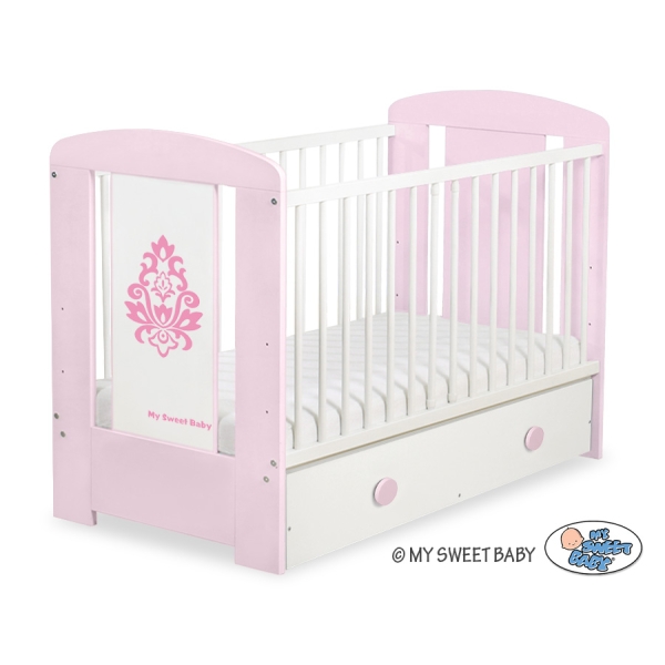Baby tremmeseng med skuffe 120x60cm Glamour  MAXI Glamour