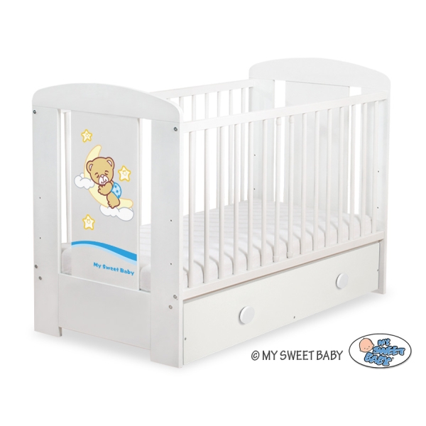Baby tremmeseng med skuffe 120x60cm Godnat  MAXI