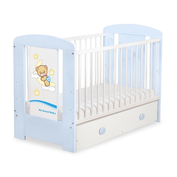 Baby tremmeseng med skuffe 120x60cm Godnat  MAXI