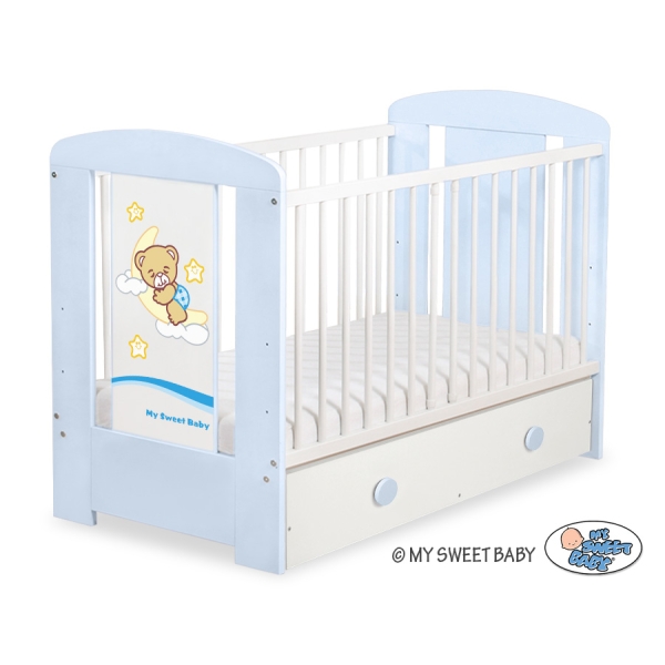 Baby tremmeseng med skuffe 120x60cm Godnat  MAXI