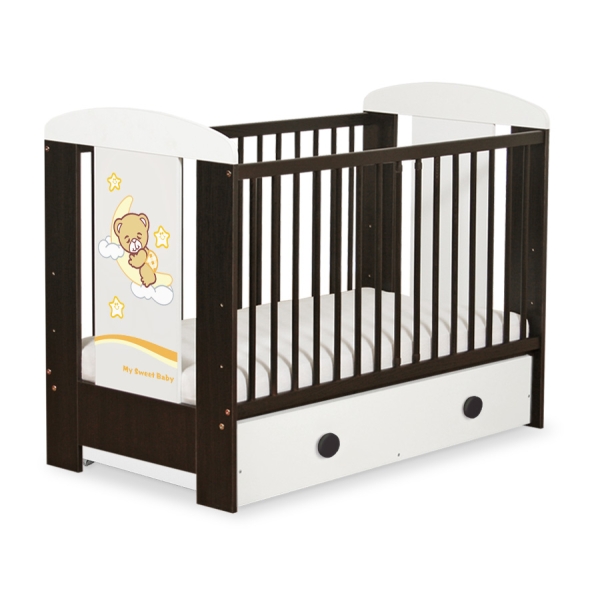 Baby tremmeseng med skuffe 120x60cm Godnat  MAXI