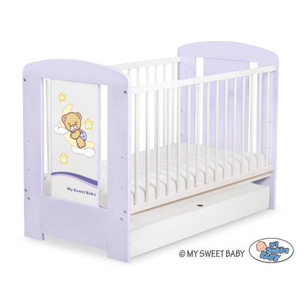 Baby tremmeseng med skuffe 120x60cm Godnat  STANDARD