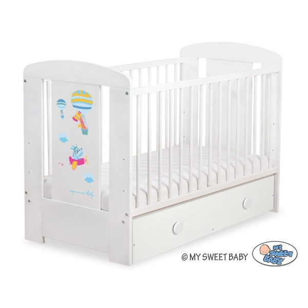 Baby tremmeseng med Skuffe 120x60cm Happy   MAXI