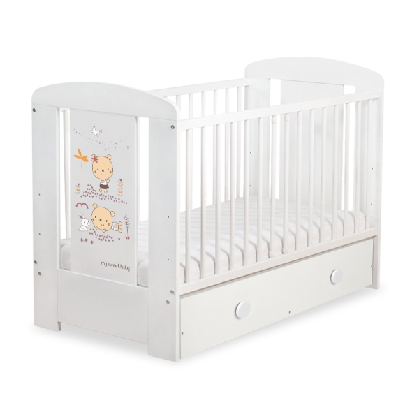 Baby tremmeseng med Skuffe 120x60cm Happy   MAXI
