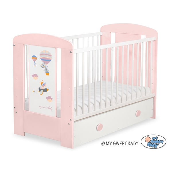 Baby tremmeseng med Skuffe 120x60cm Happy   MAXI