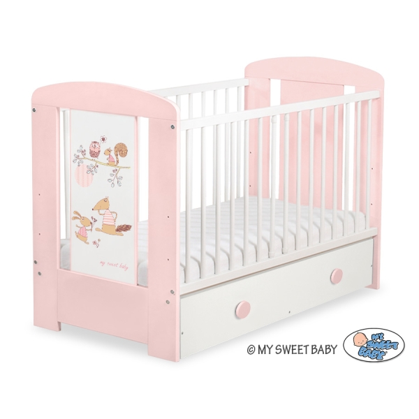 Baby tremmeseng med Skuffe 120x60cm Happy   MAXI