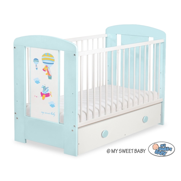 Baby tremmeseng med Skuffe 120x60cm Happy   MAXI