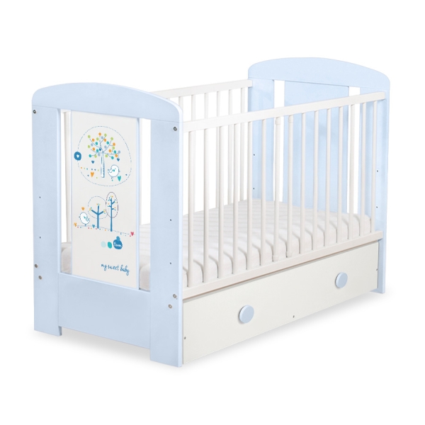 Baby tremmeseng med Skuffe 120x60cm Happy   MAXI