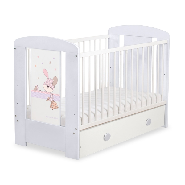 Baby tremmeseng med Skuffe 120x60cm Happy   MAXI