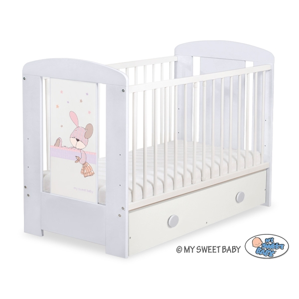 Baby tremmeseng med Skuffe 120x60cm Happy   MAXI