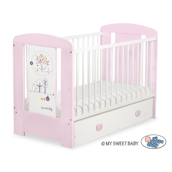 Baby tremmeseng med Skuffe 120x60cm Happy   MAXI