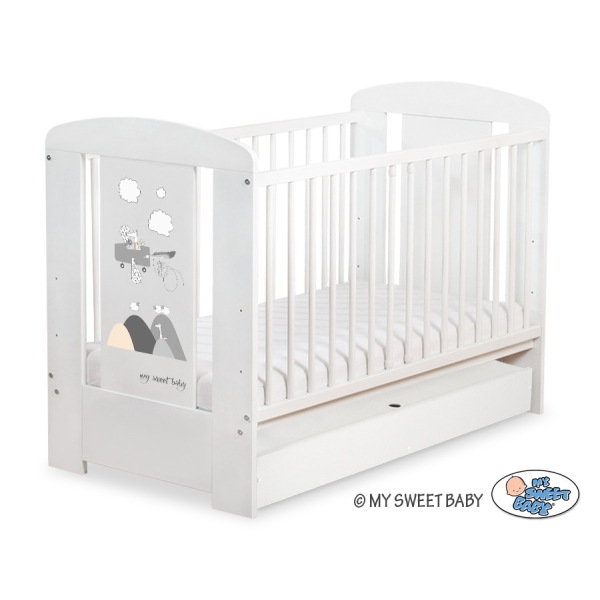 Baby tremmeseng med Skuffe 120x60cm Happy   STANDARD