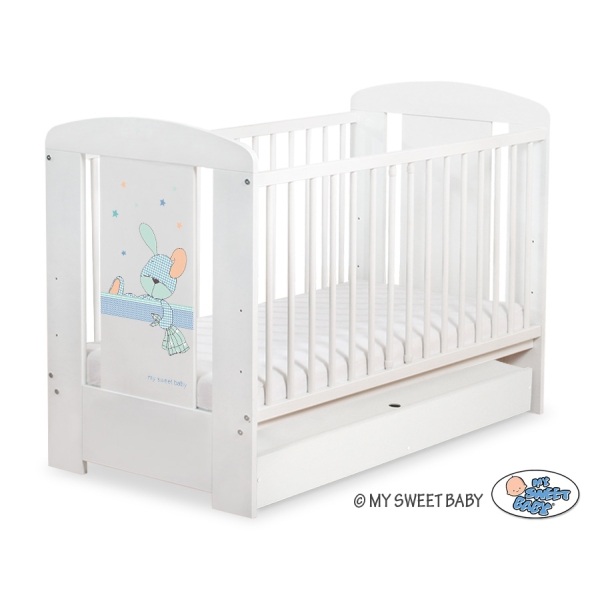 Baby tremmeseng med Skuffe 120x60cm Happy   STANDARD