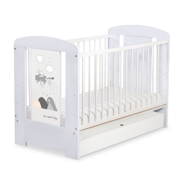 Baby tremmeseng med Skuffe 120x60cm Happy   STANDARD