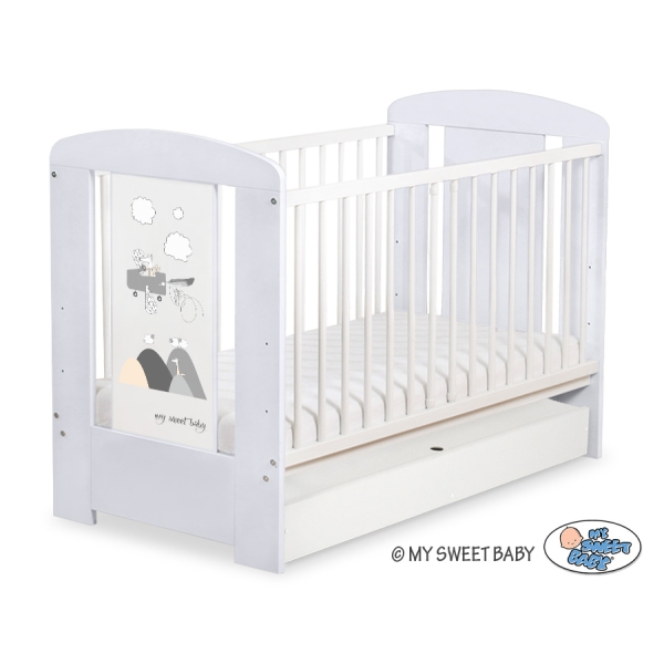 Baby tremmeseng med Skuffe 120x60cm Happy   STANDARD