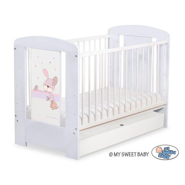 Baby tremmeseng med Skuffe 120x60cm Happy   STANDARD