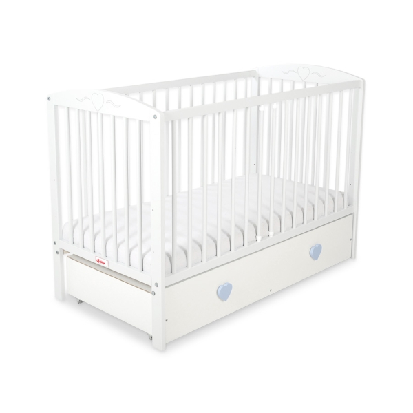 Baby tremmeseng med Skuffe 120x60cm Hjerter  MAXI