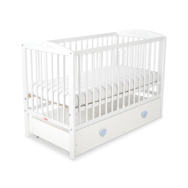 Baby tremmeseng med Skuffe 120x60cm Hjerter  MAXI